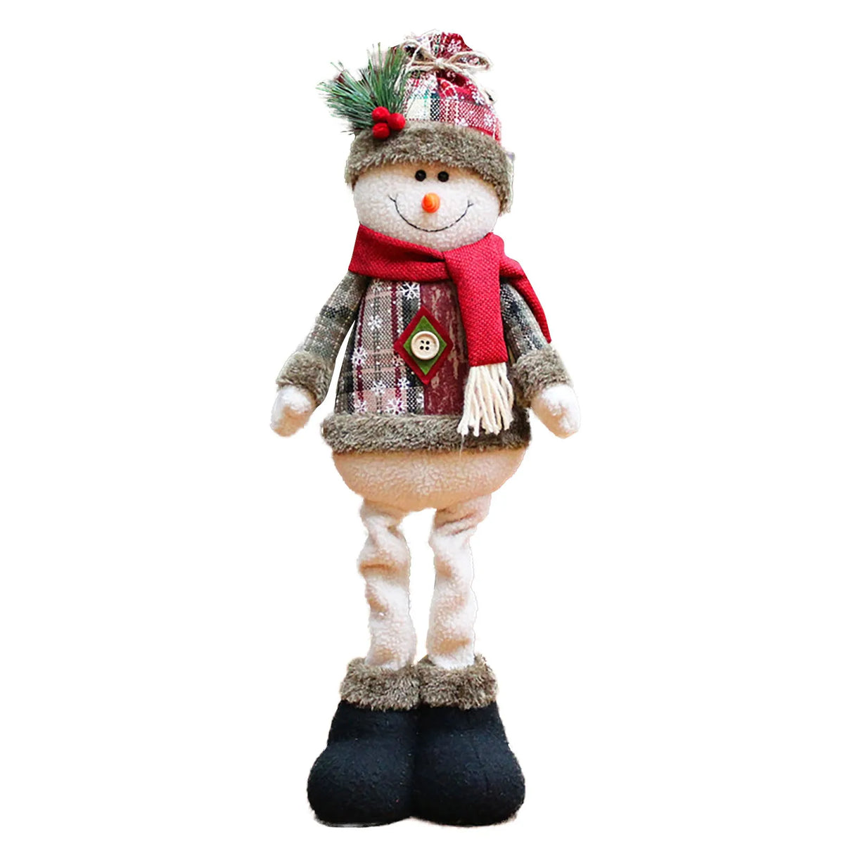 Long-Legged Plush Christmas Decorations, Santa, Snowman and Reindeer