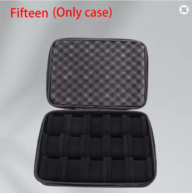 5 Slot Watch Box, Portable Watch Travel Case - Mixed Materials