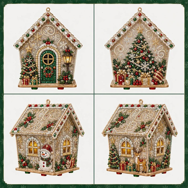 Pearl Art Christmas House Ornament Kit