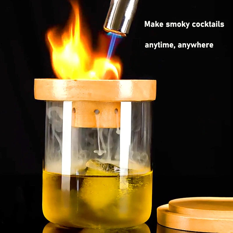 Wooden Cocktail Smoker Kit for Whisky - Wood
