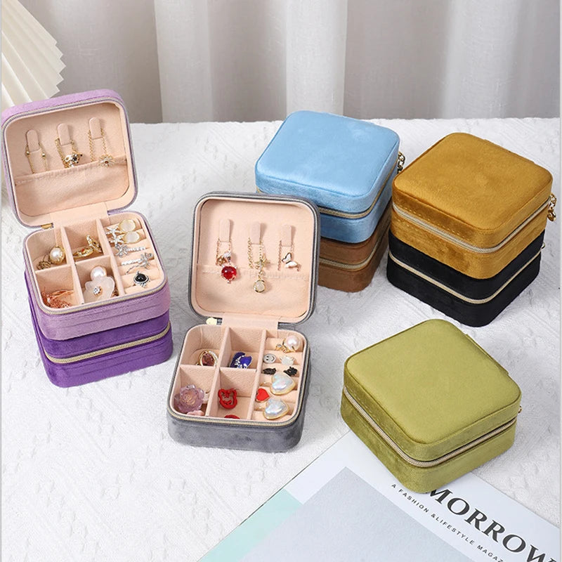 Velvet Travel Jewellery Box - for Women