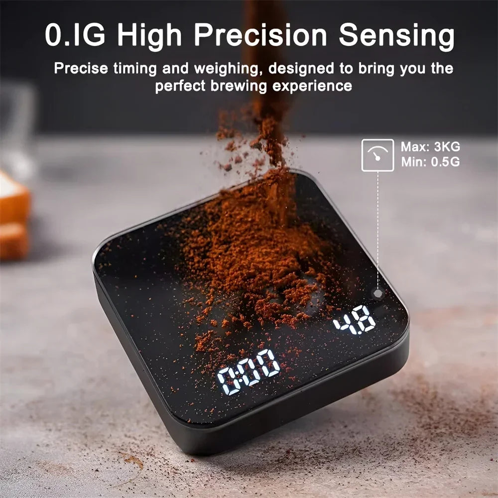 Digital Coffee Scale with Timer and LED Display - 3 kg - ABS