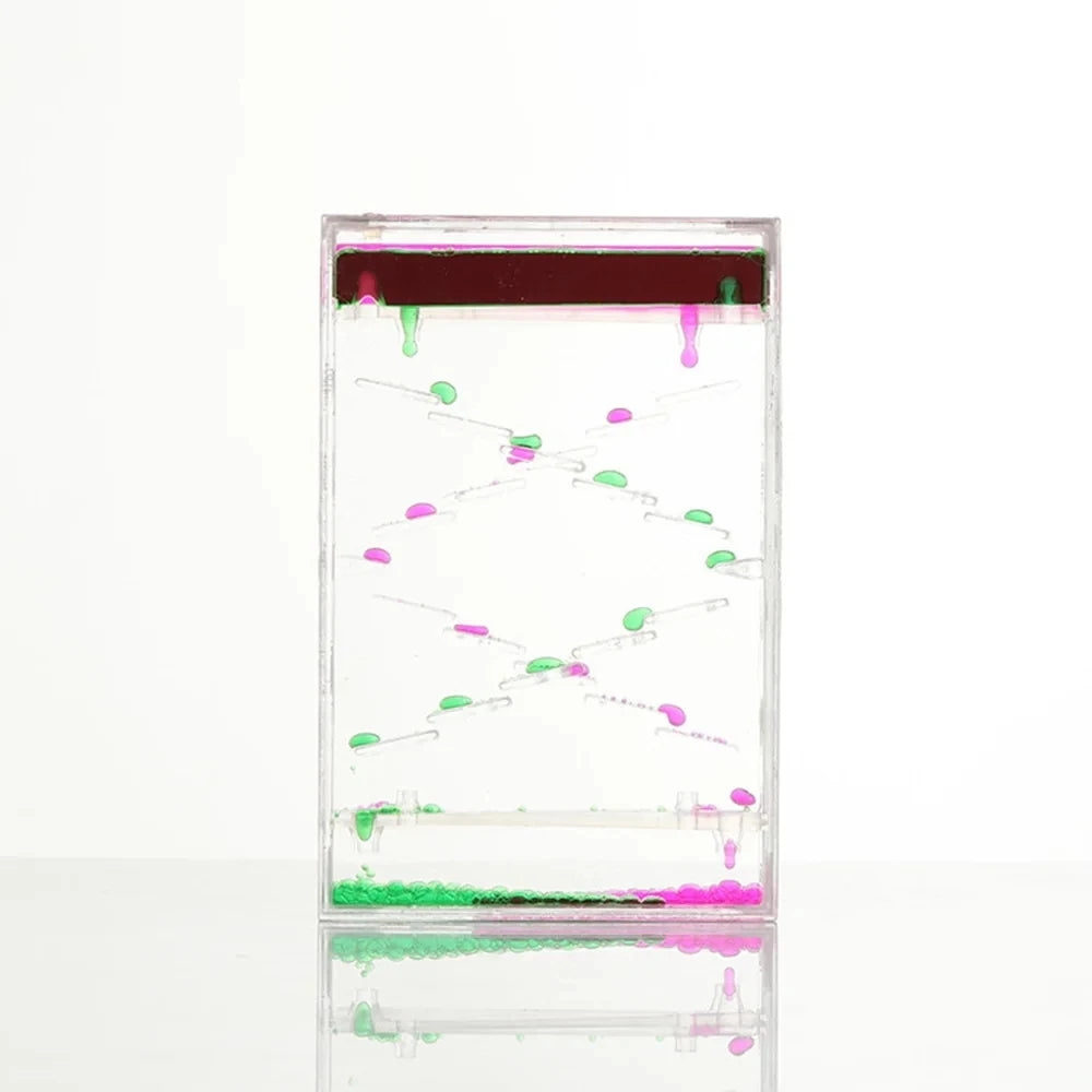 Liquid Motion Hourglass Timer, Oil Drop Desk Ornament - Resin