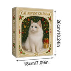 Cat Advent Calendar with 24 Acrylic Kitten Tree Decorations