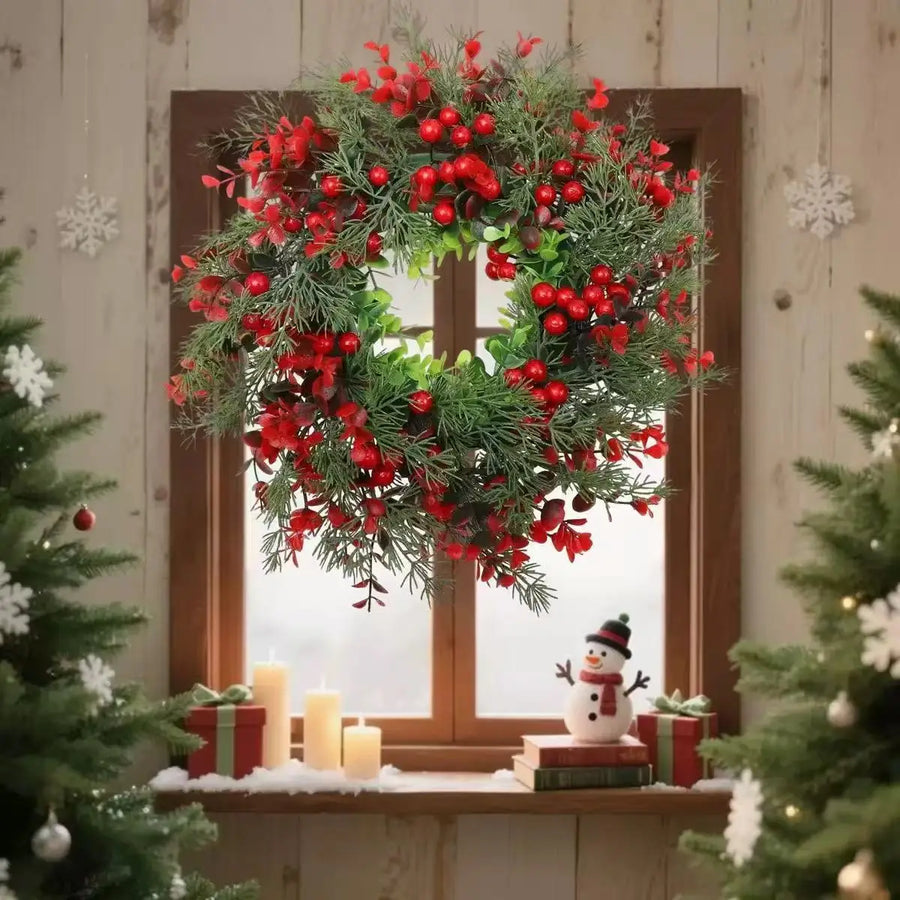 Faux Berry Christmas Wreath