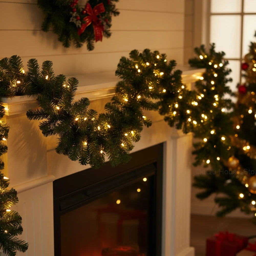 Artificial Pine Rattan Christmas Garland, 2.7 m - PVC