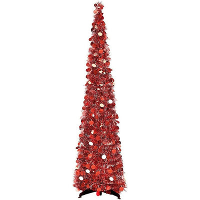 Foldable Spiral Tinsel Christmas Tree