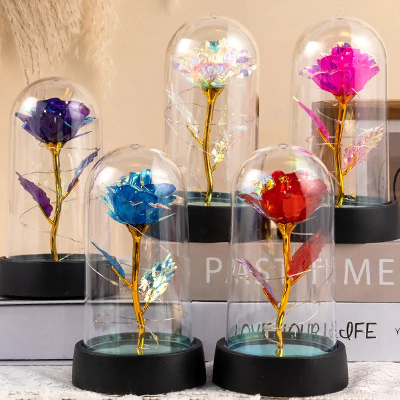 Eternal Rose Flower in Glass Cover Gift