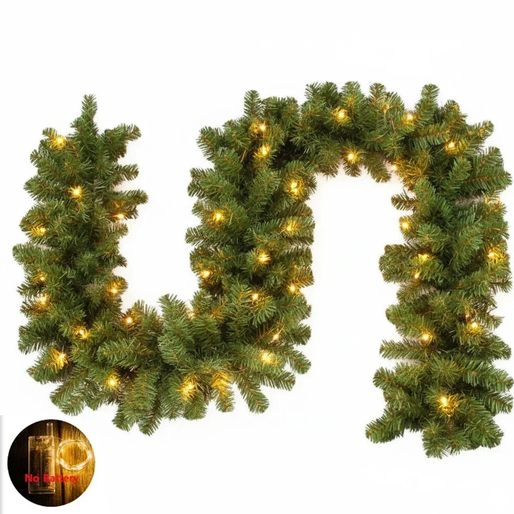 Artificial Pine Rattan Christmas Garland, 2.7 m - PVC