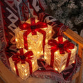 Lighted Christmas Gift Box Decorations, Set of 3