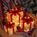 Lighted Christmas Gift Box Decorations, Set of 3