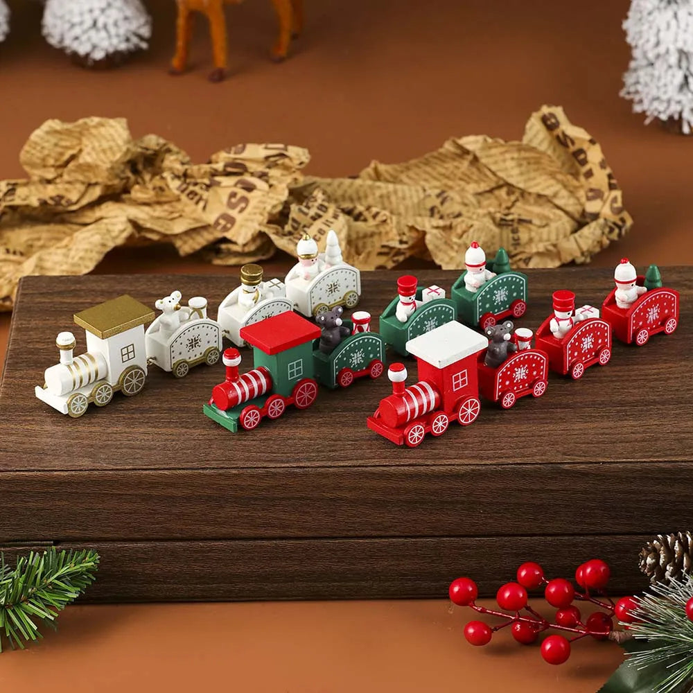 Wooden Christmas Train Ornament