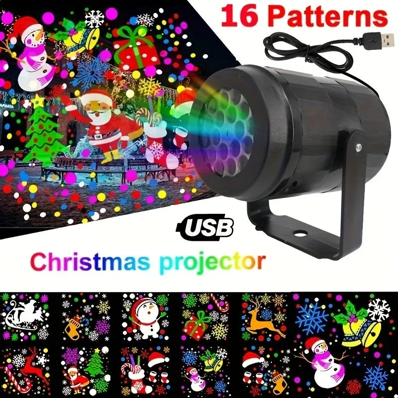 Rotating Snowflake Christmas Projector Light - Acrylic