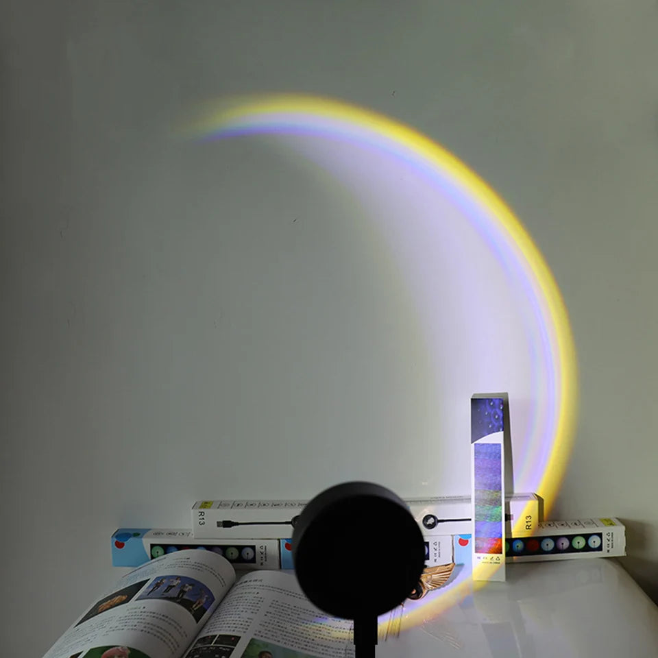 USB Sunset Projection Lamp for Bedroom Walls - ABS+Glass