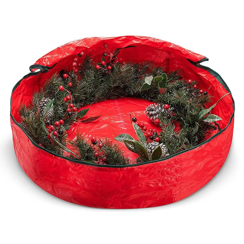 Round Christmas Wreath Storage Bag - Large