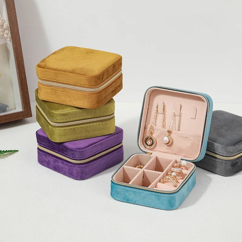 Velvet Travel Jewellery Box - for Women