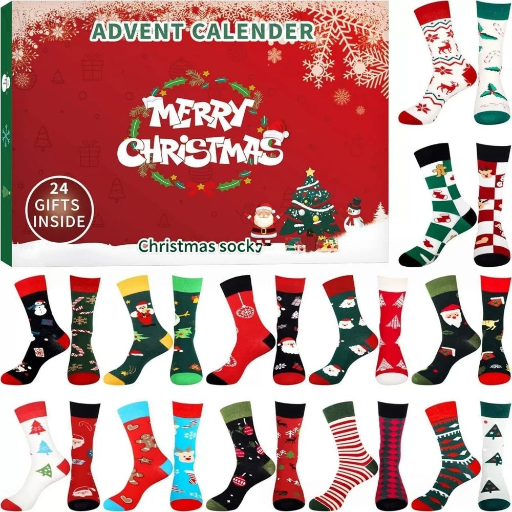 Christmas Socks Advent Calendar Gift Box