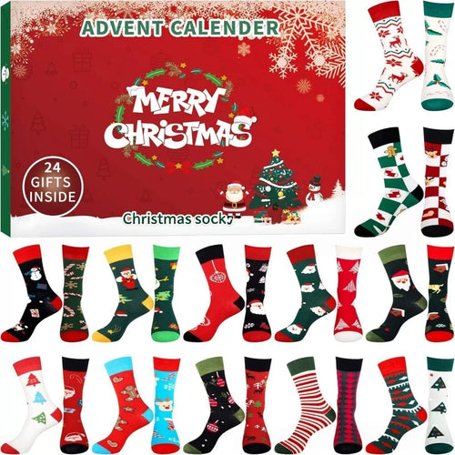 Christmas Socks Advent Calendar Gift Box