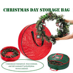 Round Christmas Wreath Storage Bag - Large