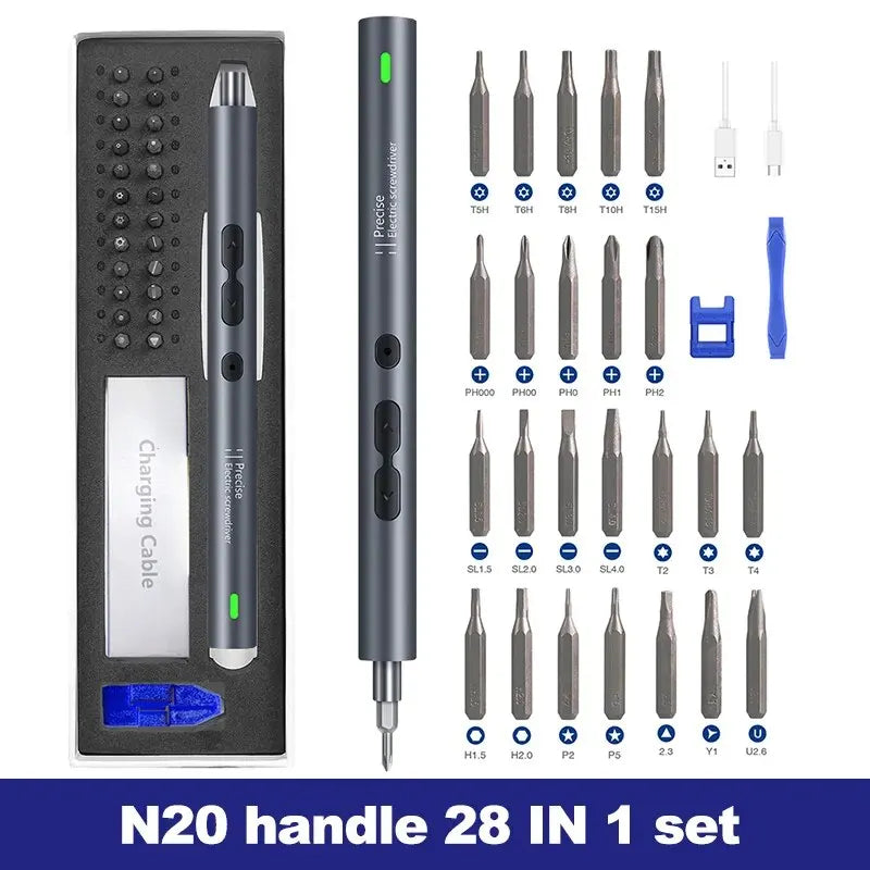 Rechargeable Electric Precision Screwdriver Set, 62 in 1