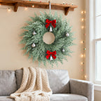 Artificial Cedar Christmas Wreath, Real Touch Needles