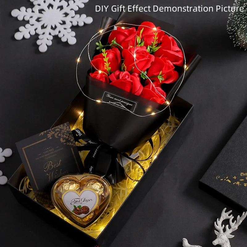 Soap Rose Flower Bouquet for Valentine's Day