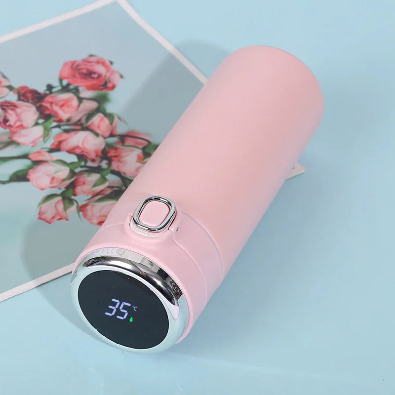 Stainless Steel Vacuum Flask with LED Temperature Display - 400 ml
