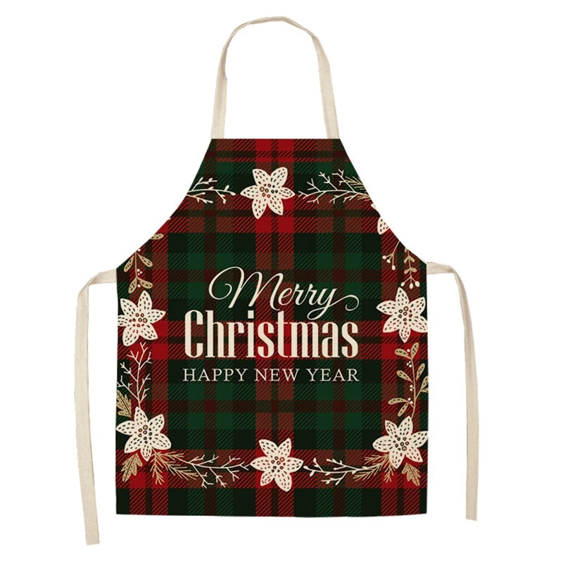 Red Tartan Christmas Apron