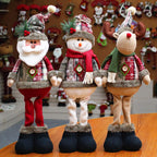 Long-Legged Plush Christmas Decorations, Santa, Snowman and Reindeer