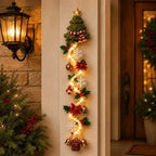 Crochet Christmas Door Hanger with LED Glow