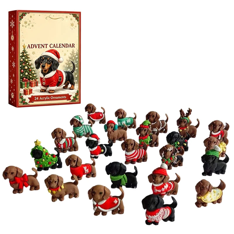Dachshund Advent Calendar with 24 Figures