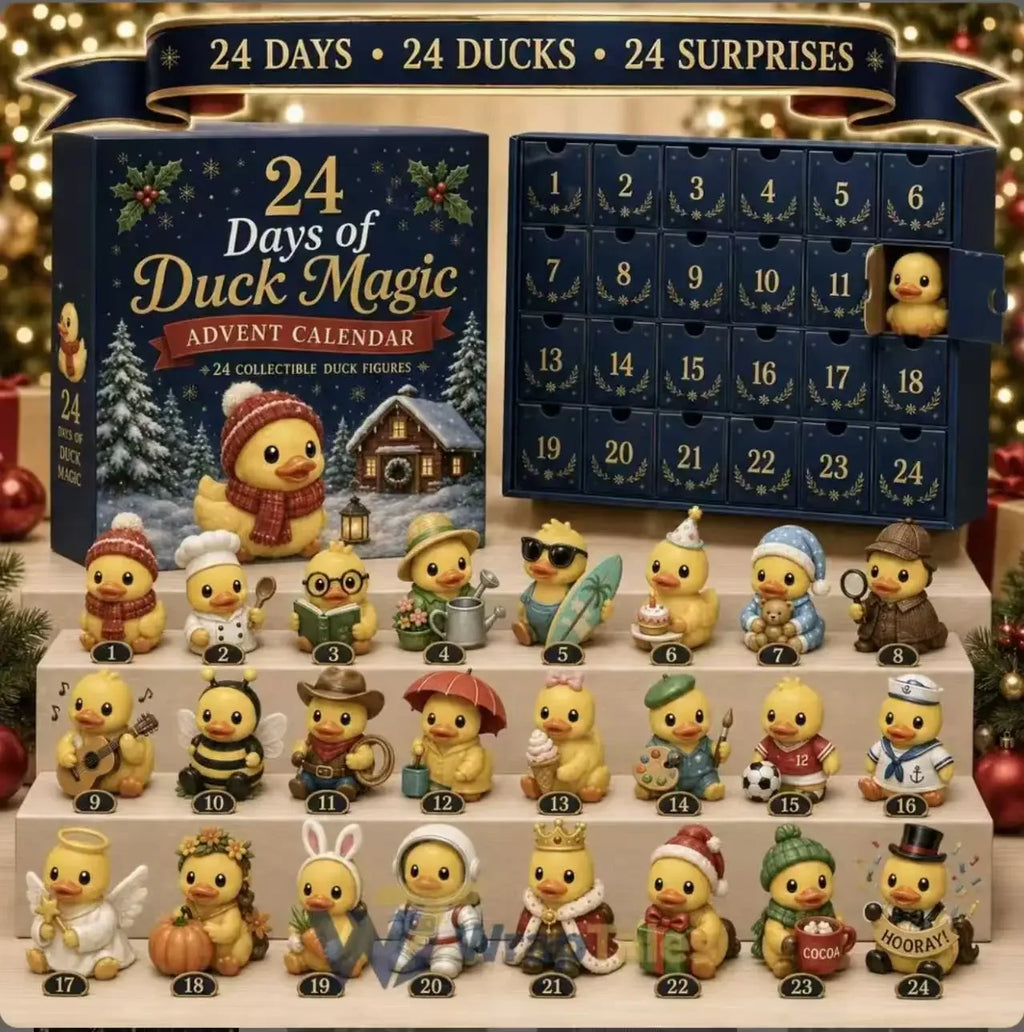 Duck Advent Calendar with 24 Acrylic Collectible Figures