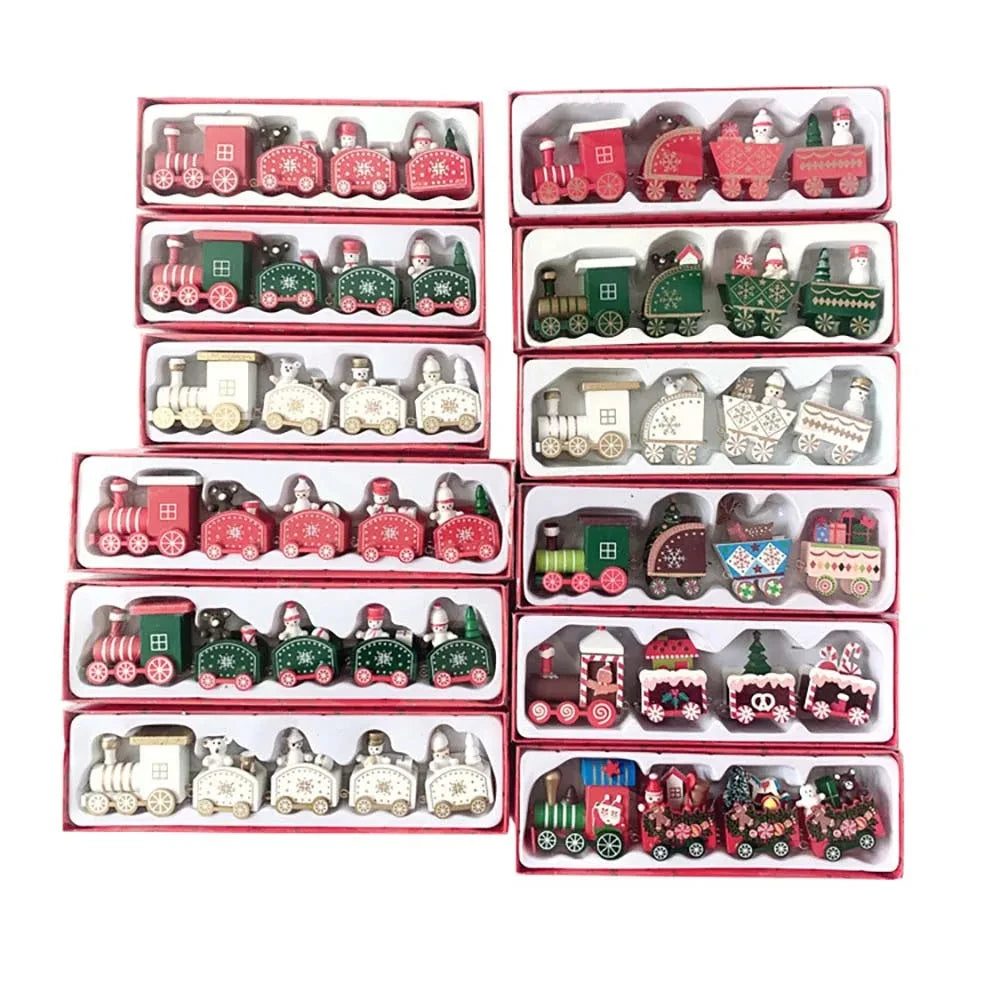 Wooden Christmas Train Ornament