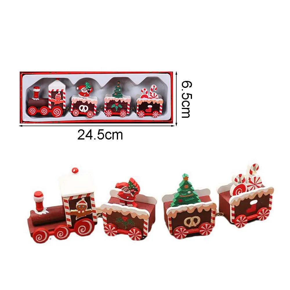 Wooden Christmas Train Ornament