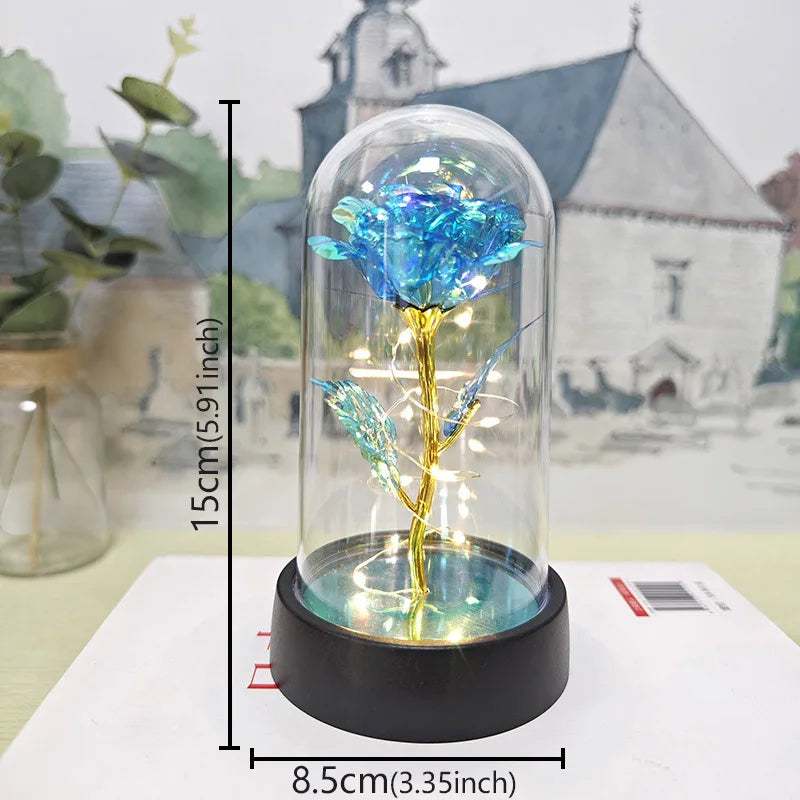 Eternal Rose Flower in Glass Cover Gift