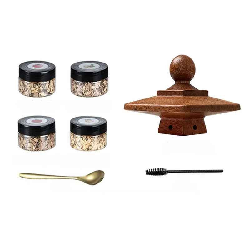 Wooden Cocktail Smoker Kit for Whisky - Wood