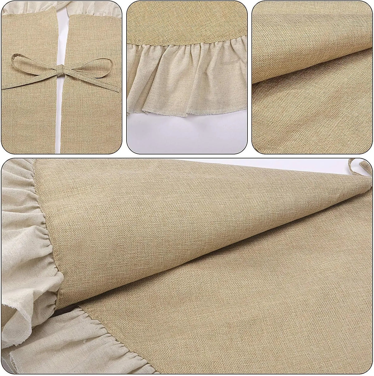 Rustic Jute Christmas Tree Skirt - Natural