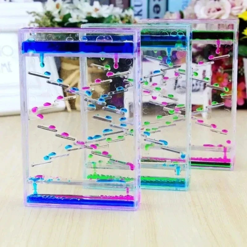 Liquid Motion Hourglass Timer, Oil Drop Desk Ornament - Resin