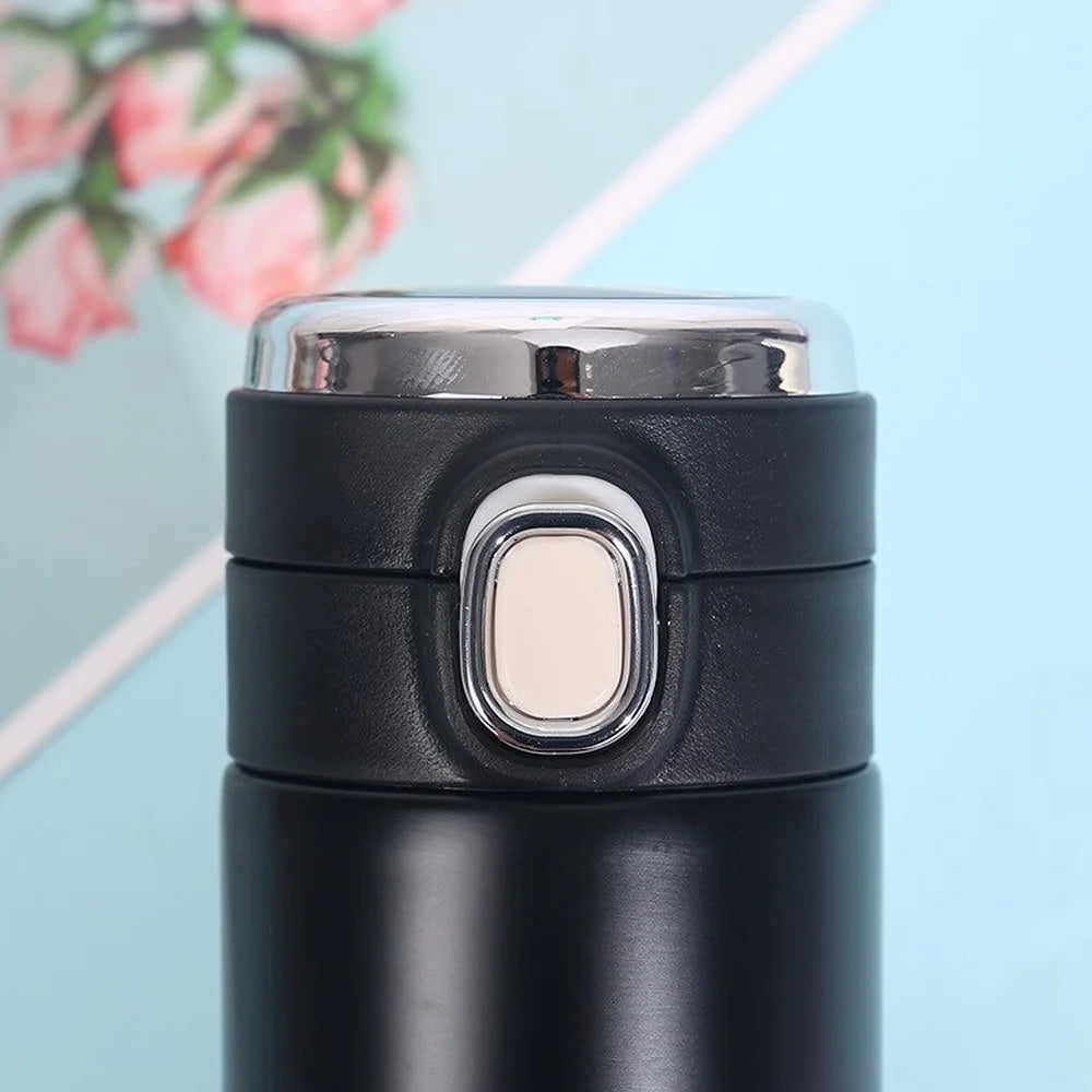 Stainless Steel Vacuum Flask with LED Temperature Display - 400 ml