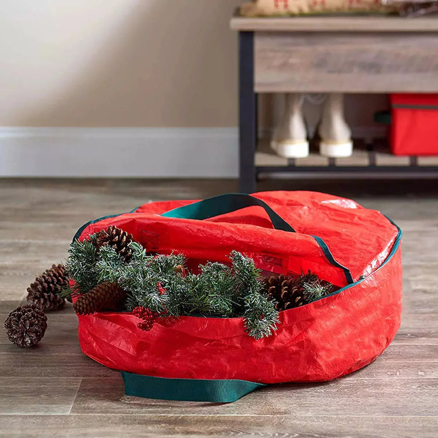 Round Christmas Wreath Storage Bag - Large