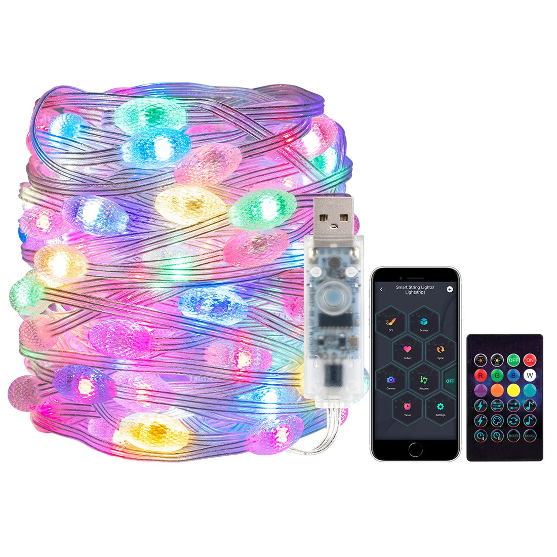 USB RGB Star String Lights with App and Remote