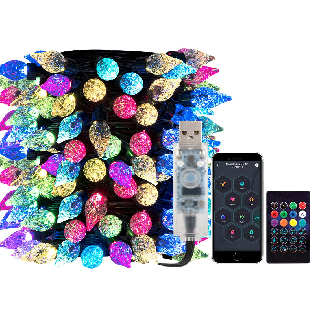 USB RGB Star String Lights with App and Remote