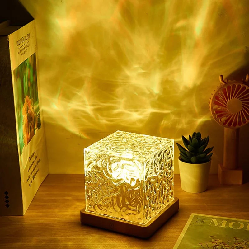 Rotating Water Ripple Night Light Projector