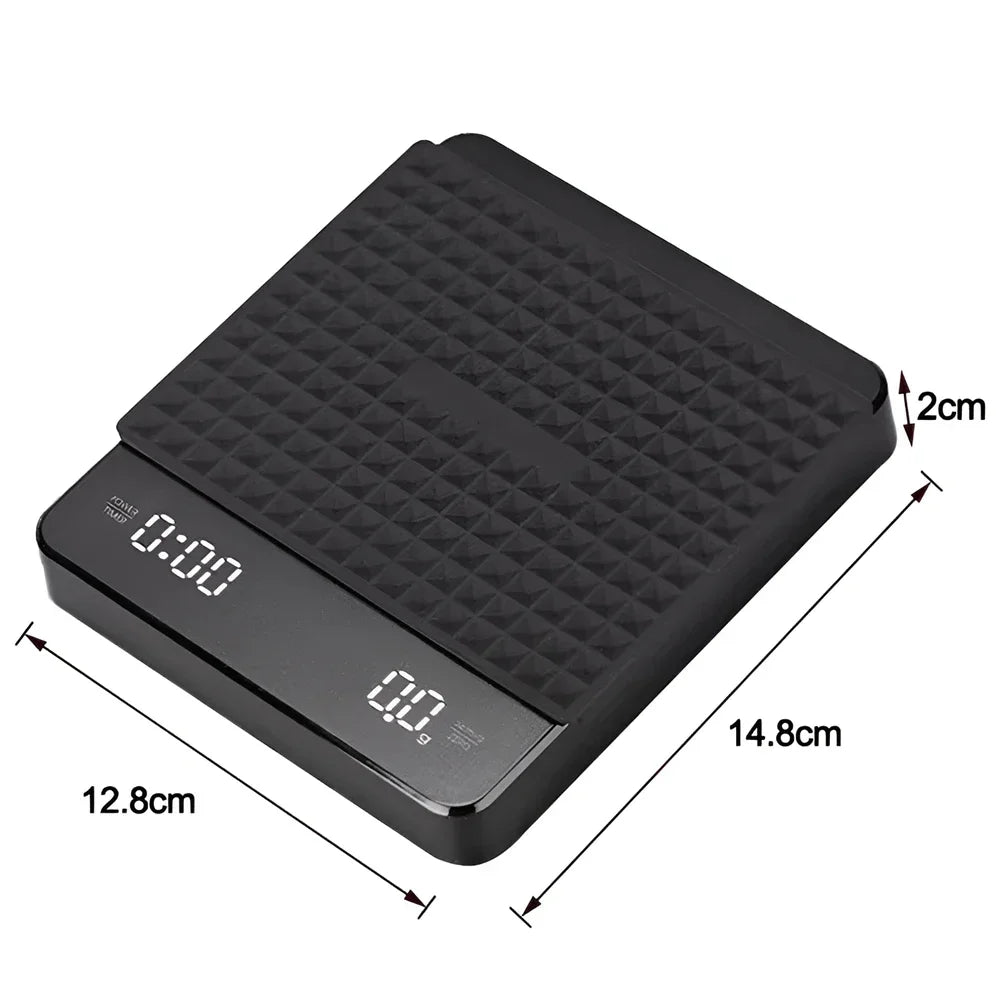 Digital Coffee Scale with Timer and LED Display - 3 kg - ABS