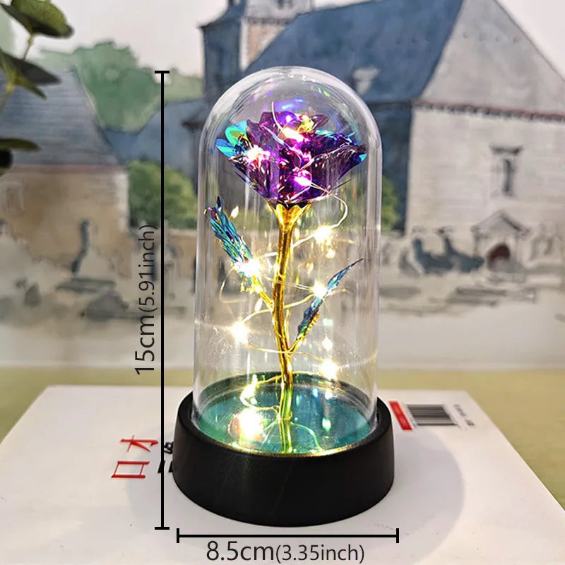 Eternal Rose Flower in Glass Cover Gift