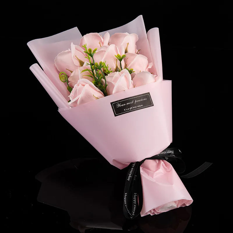 Soap Rose Flower Bouquet for Valentine's Day