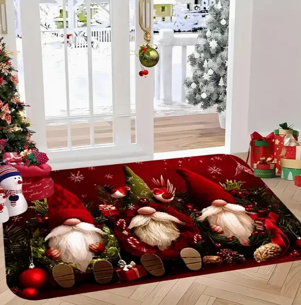 Christmas Gnome Door Mat - 100% Polyester