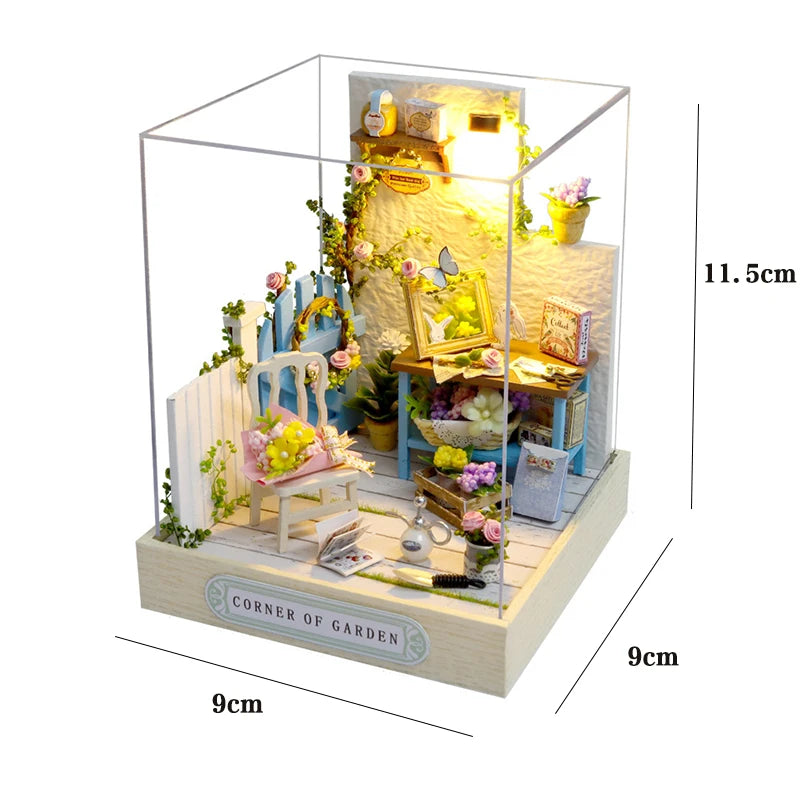 Kitten Miniature House, Wooden 3D Puzzle Kit - Wood