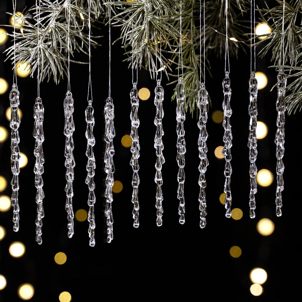 Acrylic Icicle Christmas Tree Ornaments