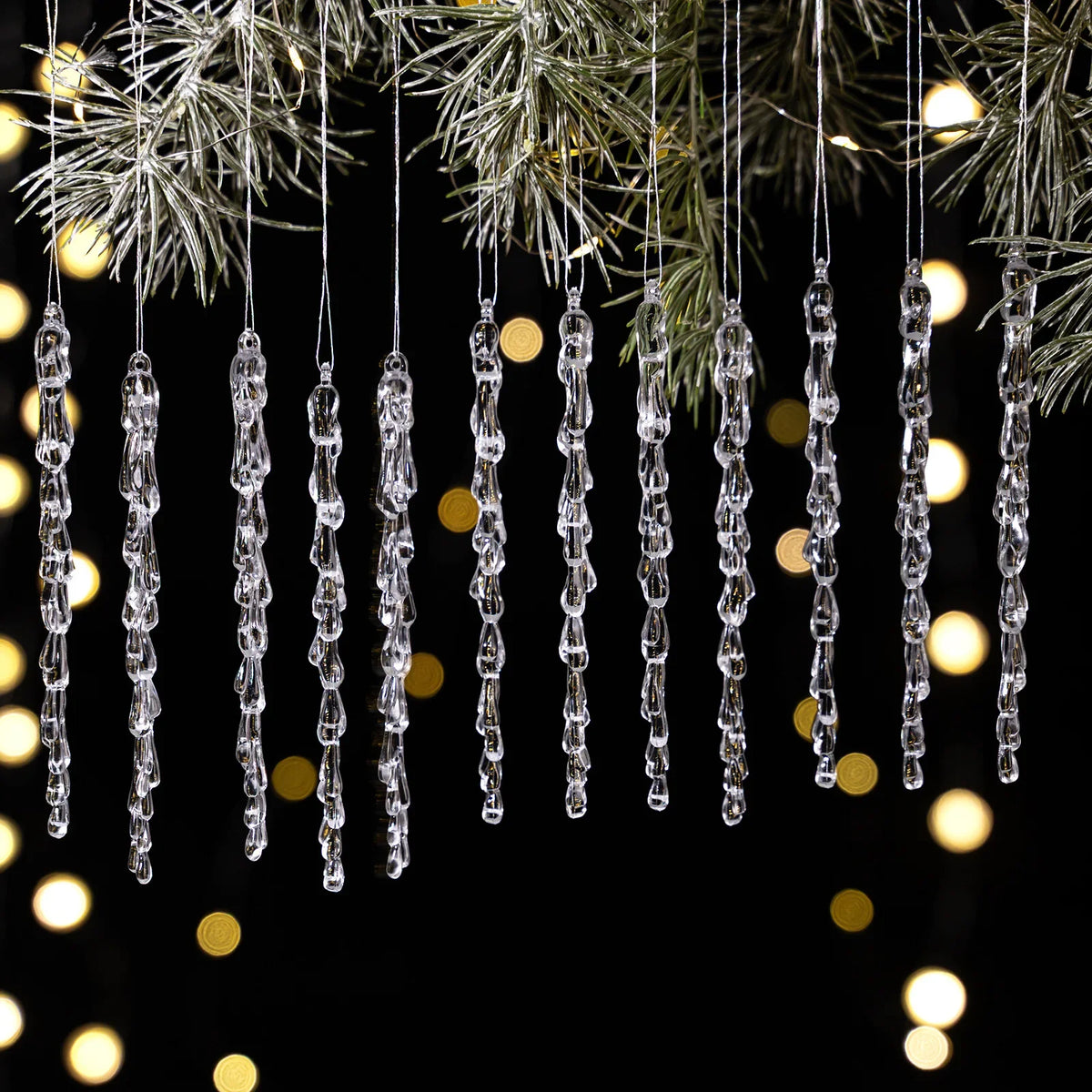 Acrylic Icicle Christmas Tree Ornaments